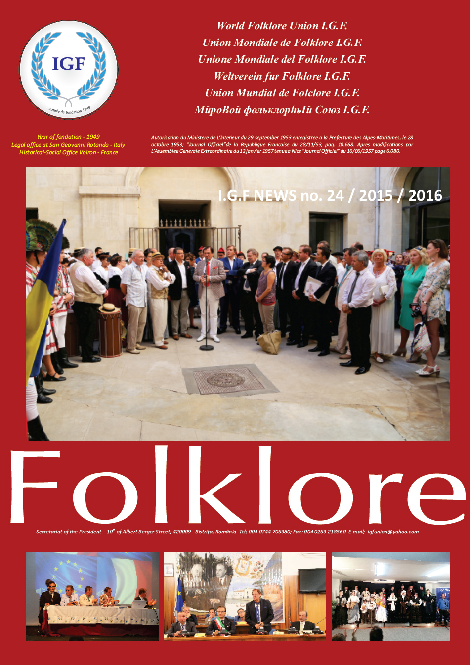 IGF News no. 24 – 2015/2016