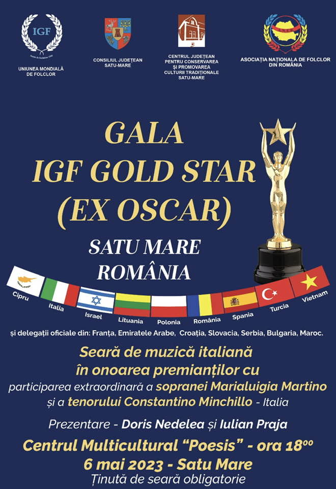IGF GoldStar (Ex. OSCAR) 2023 PROGRAM – SATU MARE ROMANIA 6 May 2023